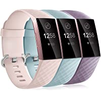 Dirrelo 3 Pack Correa Compatible con Fitbit Charge 3-Fitbit Charge 4 Correa para Mujeres Hombres- Pulsera Deportiva de…